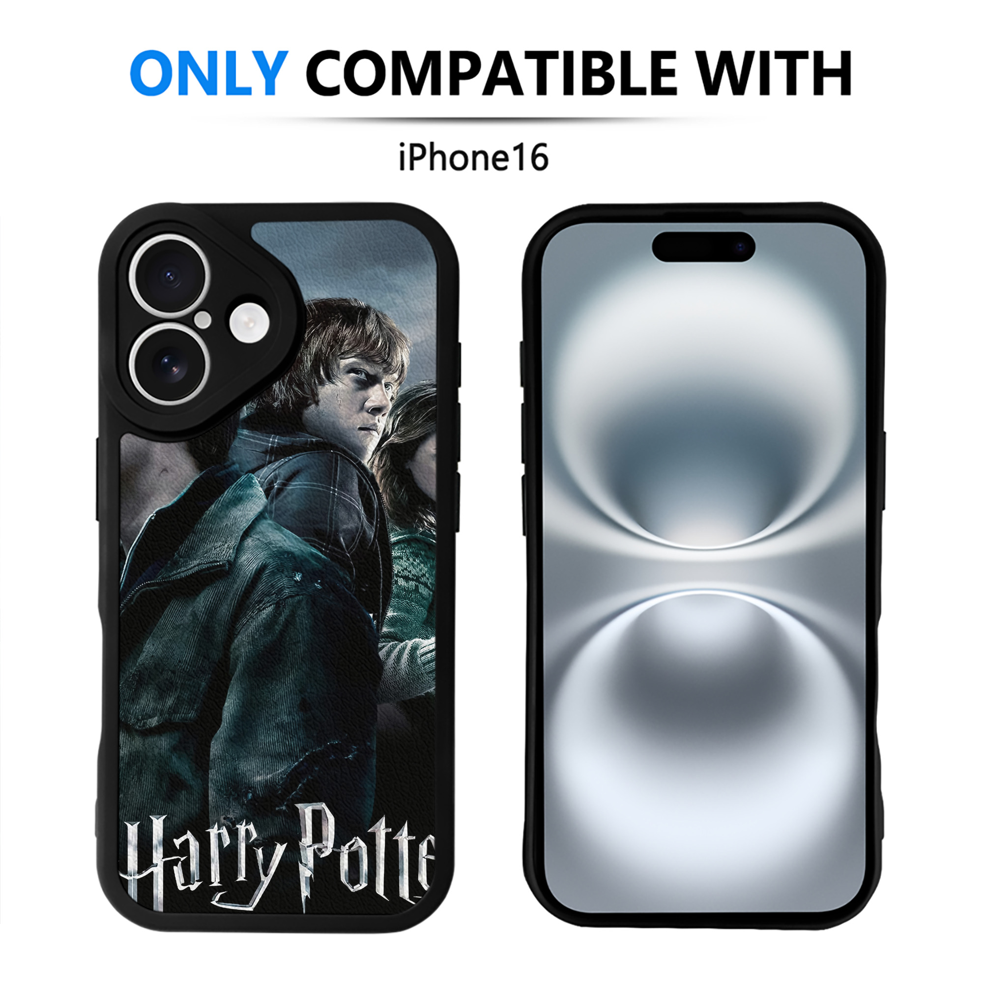 （画像用） Harry Potter ハリー・ポッターシリーズ 【iPhone 16シリーズ対応】シリコンスマホケース（レザー調） 材質：シリコン